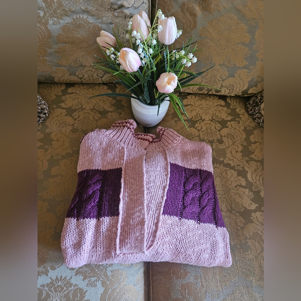 NWOT Free People Pembrook Rugby Striped Sweater in Pink Combo